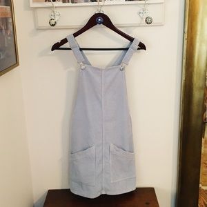COPY - Topshop light blue corduroy overall skirt …